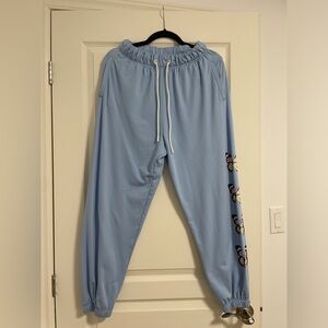 Baby Blue Butterfly Patterns Sweatpants